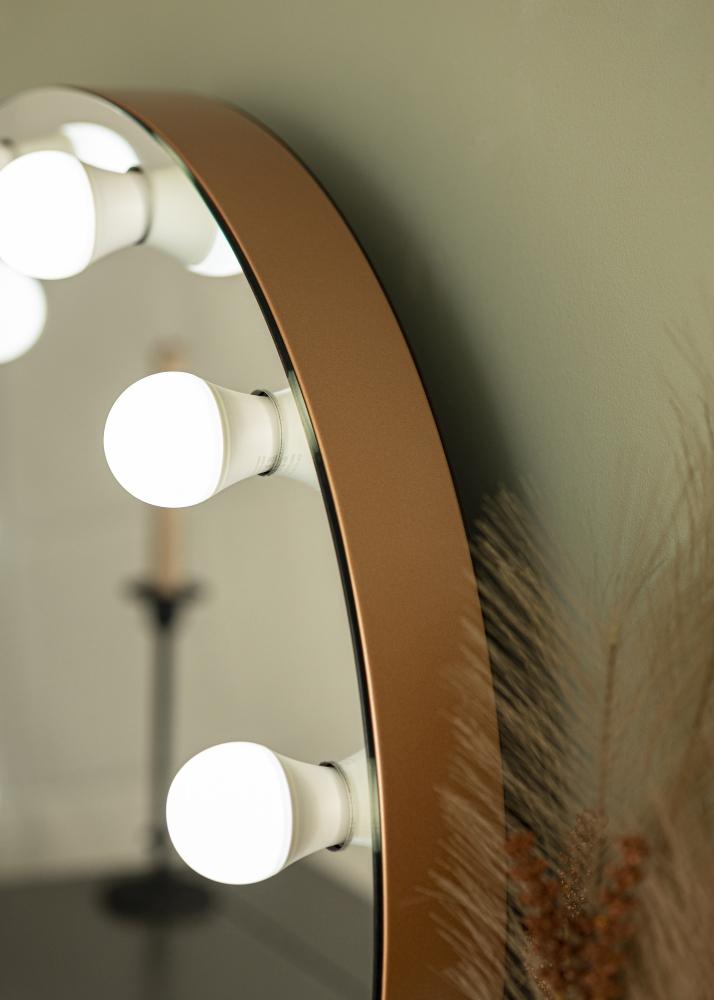 KAILA KAILA Make-up spiegel Hollywood 10 E27 Rosgoud 70x65 cm