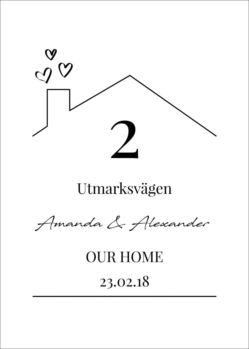 Personlig poster Our Home