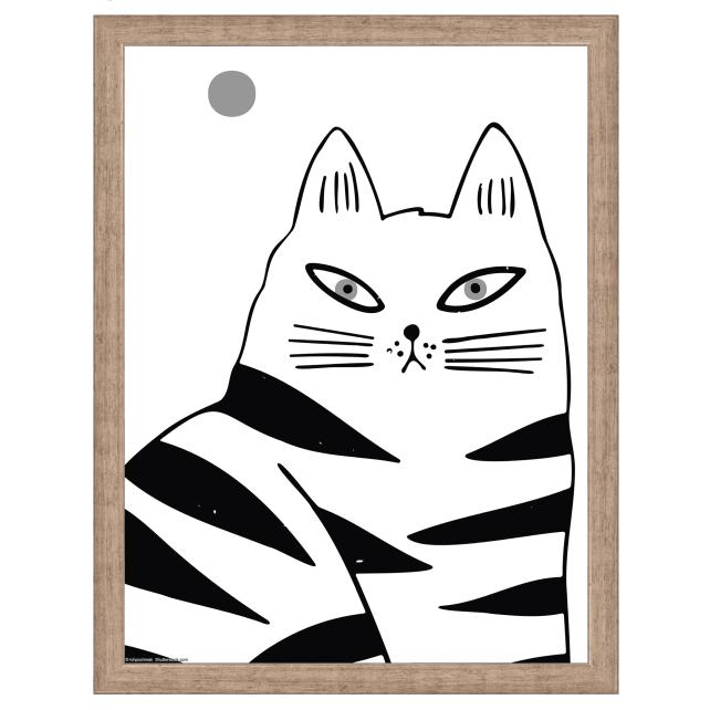 Ram med passepartou Fotolijst Liv Grijs 30x40 cm - Passe-partout Wit 21x29,7 cm