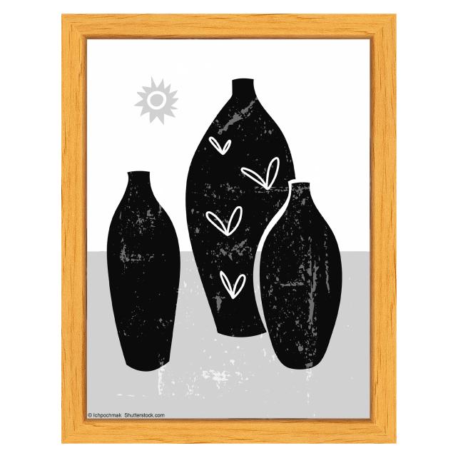 Ram med passepartou Fotolijst Liv Hout 15x20 cm - Passe-partout Wit 10x15 cm