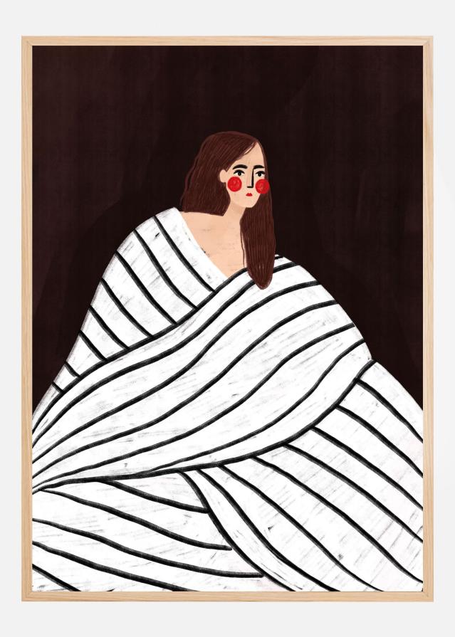 Bildverkstad The Woman With Black and White Stripes Poster