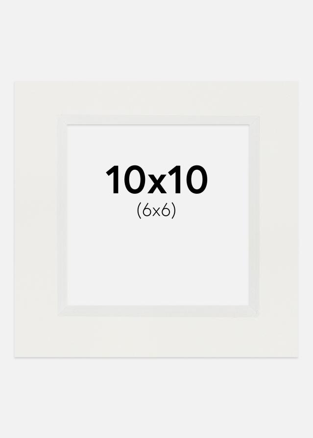 Konstlist Crescent Passe-partout Wit 3 mm (Witte kern) 10x10 cm (6x6)