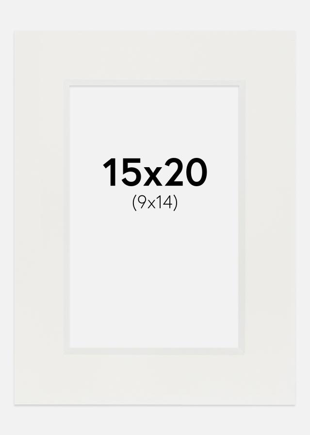 Konstlist Crescent Passe-partout Wit 3 mm (Witte kern) 15x20 cm (9x14)