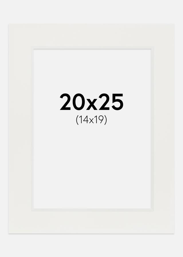 Konstlist Crescent Passe-partout Wit 3 mm (Witte kern) 20x25 cm (14x19)