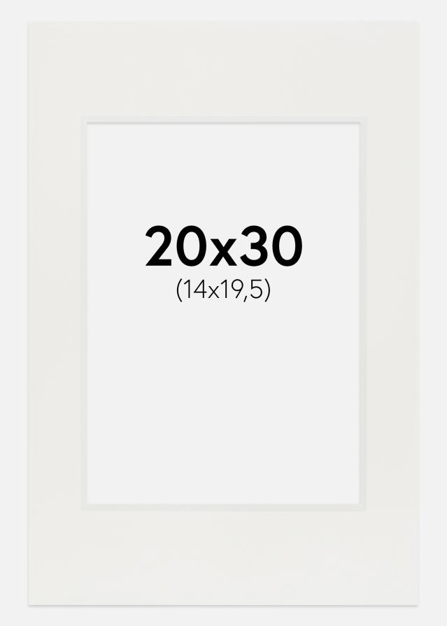 Konstlist Crescent Passe-partout Wit 3 mm (Witte kern) 20x30 cm (14x19,5)