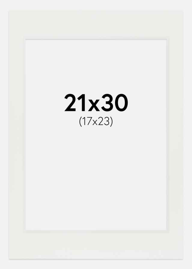 Konstlist Crescent Passe-partout Wit 3 mm (Witte kern) 21x30 cm (17x23)