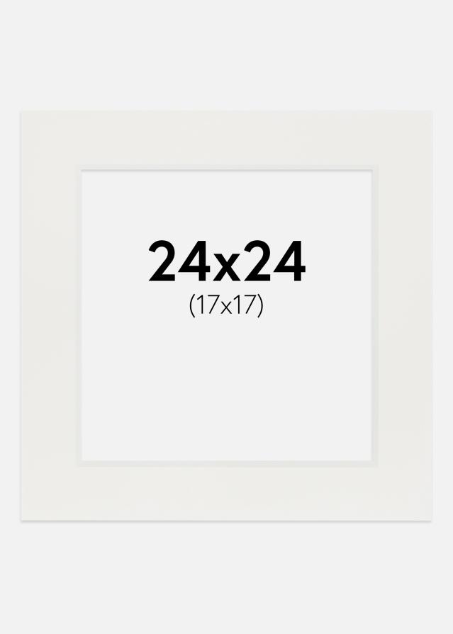 Konstlist Crescent Passe-partout Wit 3 mm (Witte kern) 24x24 cm (17x17)