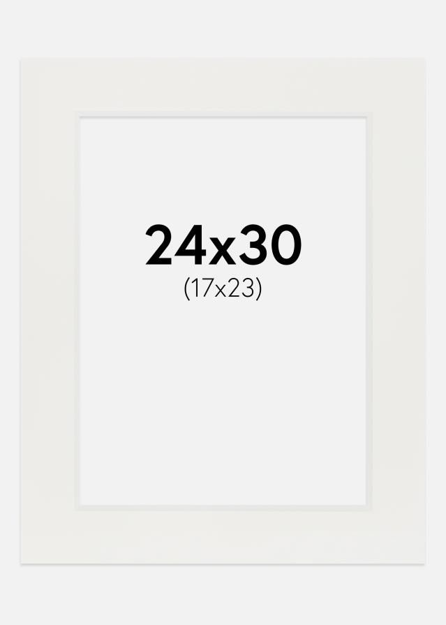 Konstlist Crescent Passe-partout Wit 3 mm (Witte kern) 24x30 cm (17x23)