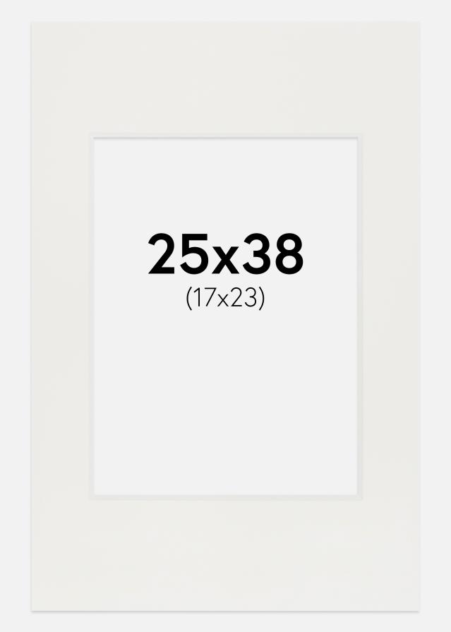 Konstlist Crescent Passe-partout Wit 3 mm (Witte kern) 25x38 cm (17x23)