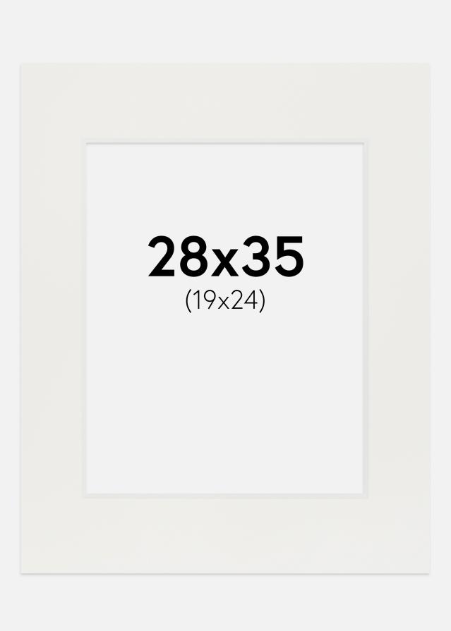 Konstlist Crescent Passe-partout Wit 3 mm (Witte kern) 28x35 cm (19x24)