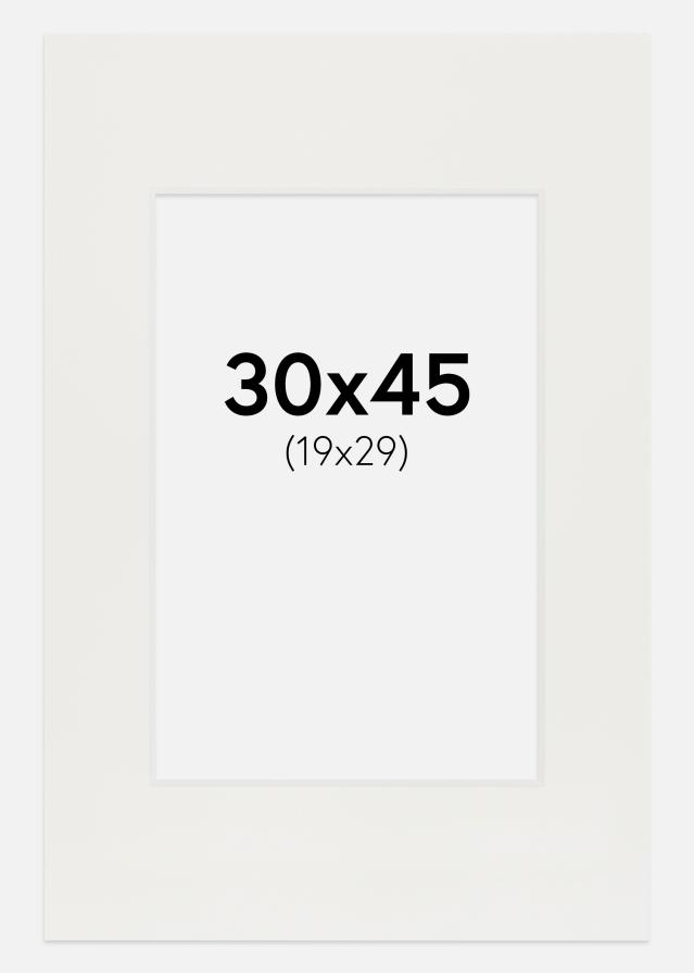 Konstlist Crescent Passe-partout Wit 3 mm (Witte kern) 30x45 cm (19x29)