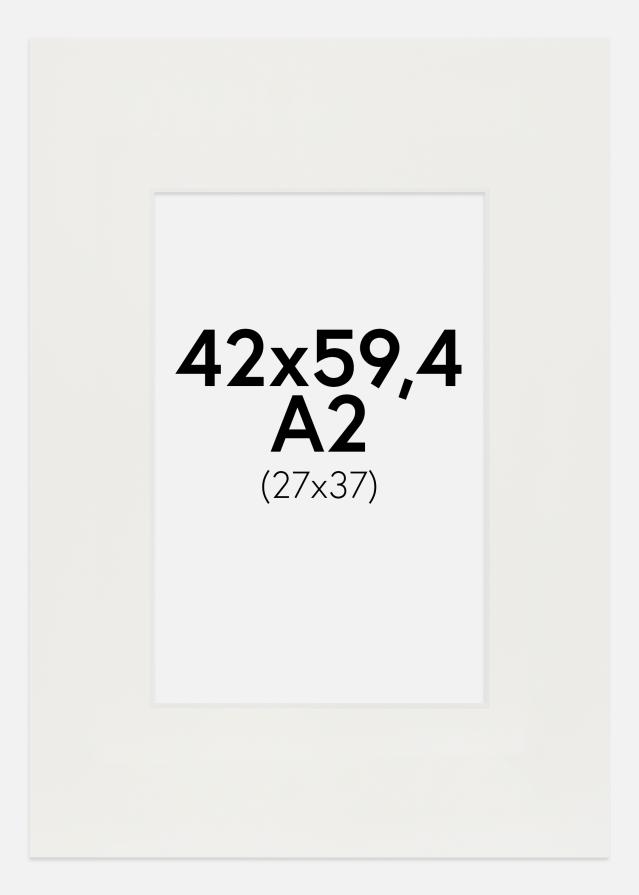 Konstlist Crescent Passe-partout Wit 3 mm (Witte kern) 42x59,4 cm (24x37)