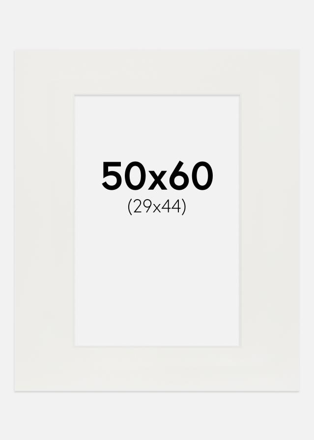Konstlist Crescent Passe-partout Wit 3 mm (Witte kern) 50x60 cm (29x44)