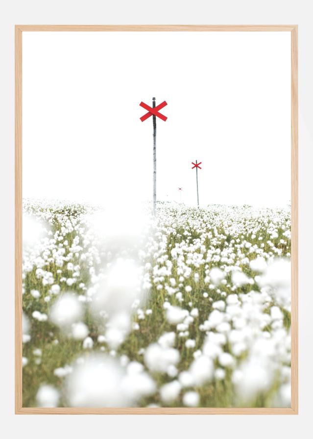 Bildverkstad Red marks in a field of white Poster