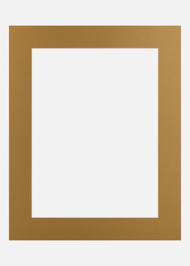 Jämtlands Ramfabrik Passepartout Brushed Brass Metal (Witte kern) 60x80 cm (49x69)