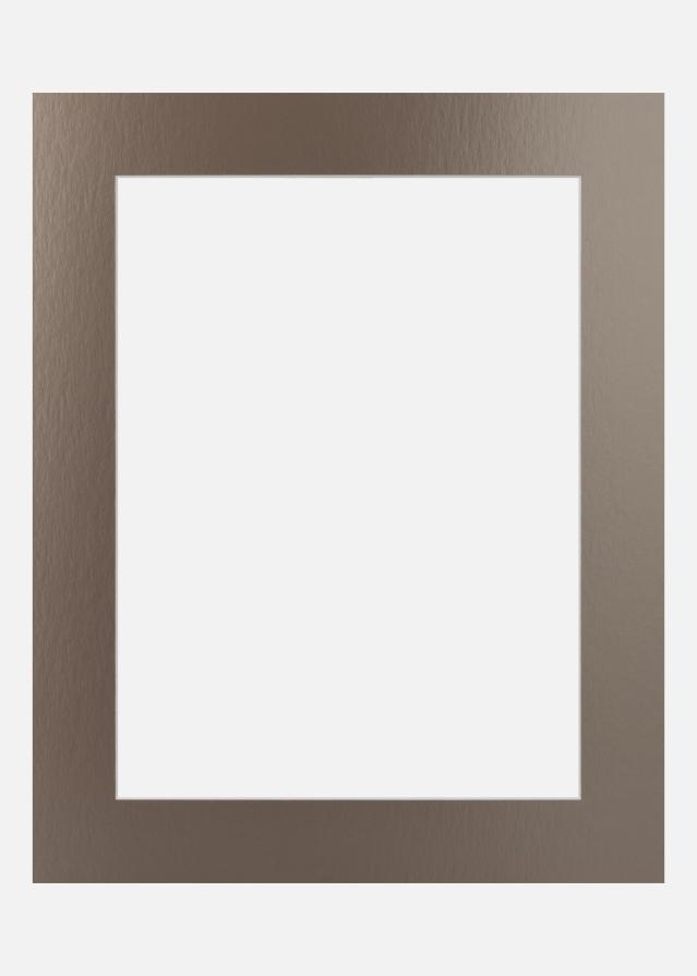 Jämtlands Ramfabrik Passepartout Rose Platinum Metal (Witte kern) 50x50 cm (39x39)