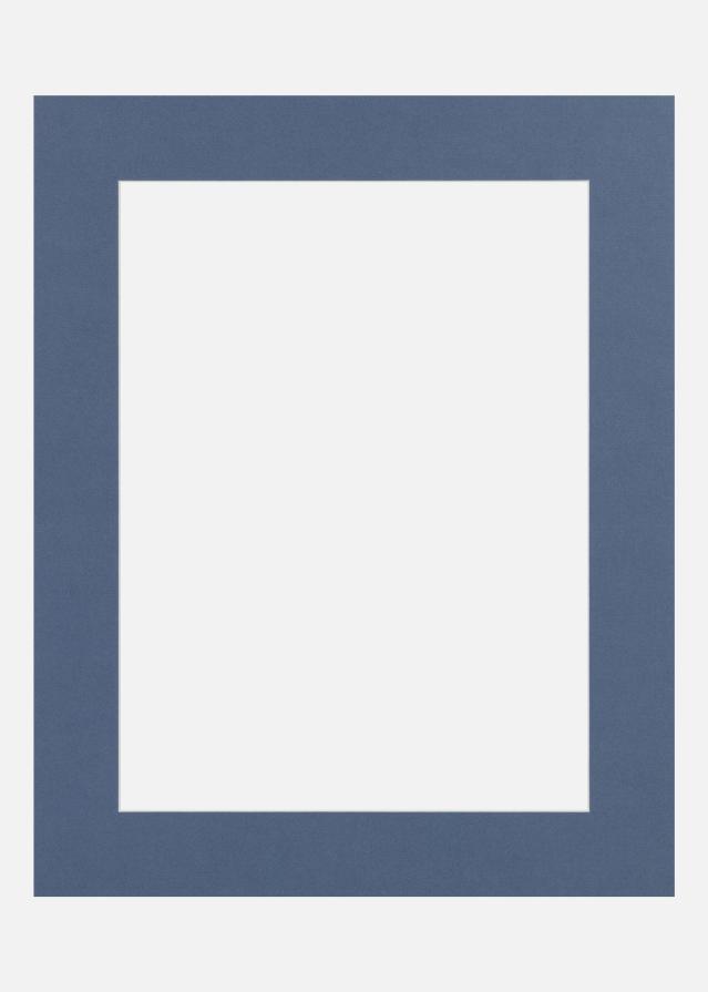 Jämtlands Ramfabrik Passepartout Blue Iris (Witte kern) 50x70 cm (39x59)