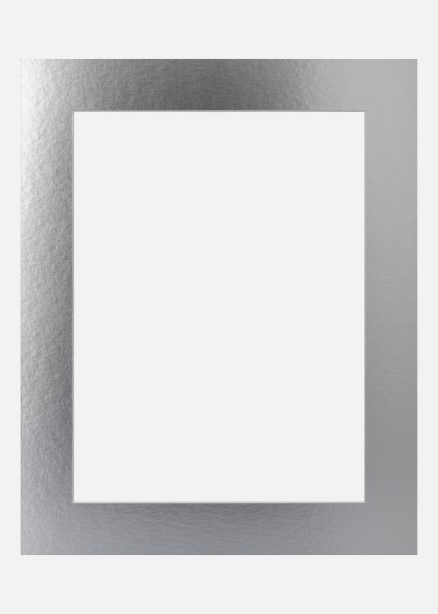 Jämtlands Ramfabrik Passepartout Silver Metal (Witte kern) A4 21x29,7 cm (14x19)