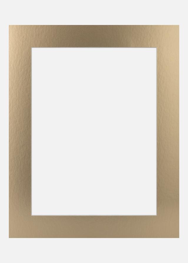 Jämtlands Ramfabrik Passepartout Gold Metal (Witte kern) 50x50 cm (39x39)