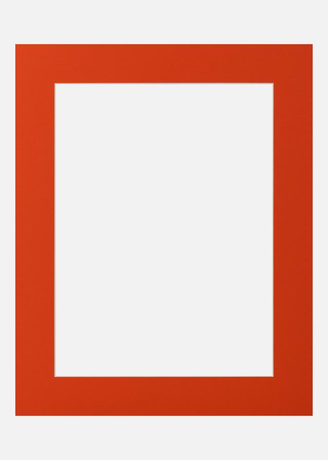 Jämtlands Ramfabrik Passepartout Deep Orange (Witte kern) 50x70 cm (41x58,4 - A2)