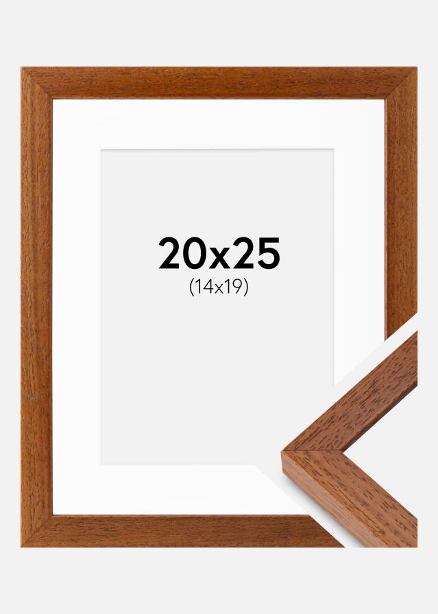 Ram med passepartou Fotolijst Hermes Boek 20x25 cm - Passe-partout Wit 15x20 cm