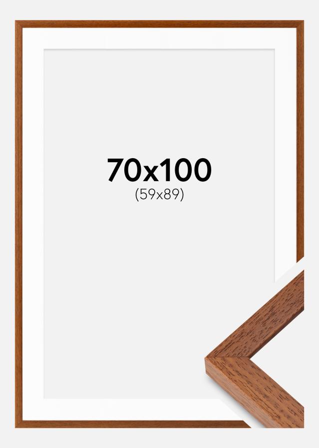 Ram med passepartou Fotolijst Hermes Boek 70x100 cm - Passe-partout Wit 60x90 cm