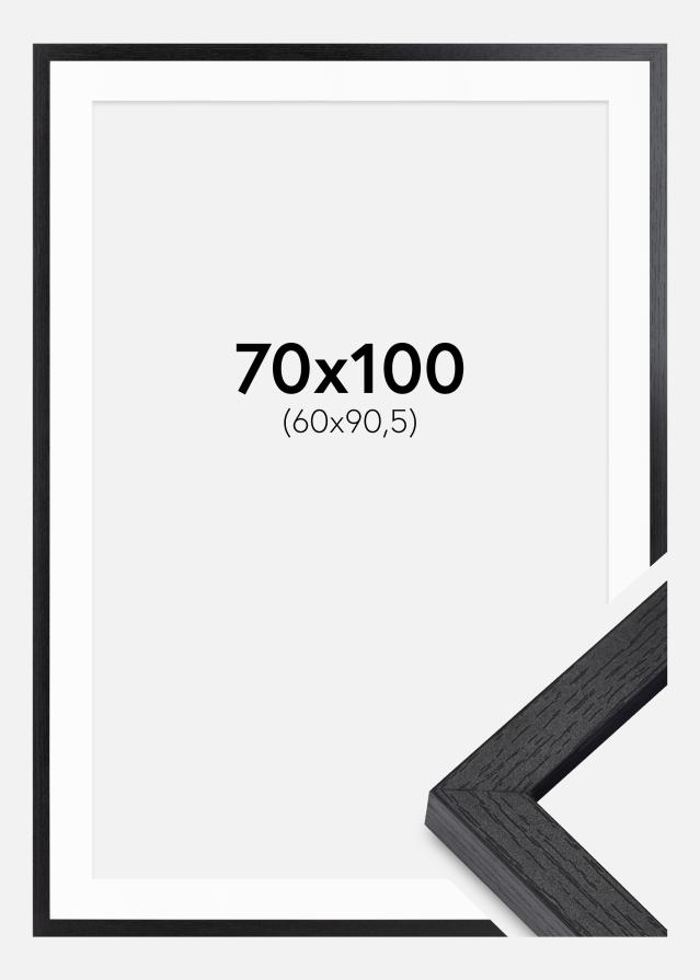 Ram med passepartou BGA Doos Fotolijst Zwart 70x100 cm - Passe-partout Wit 61x91,5 cm