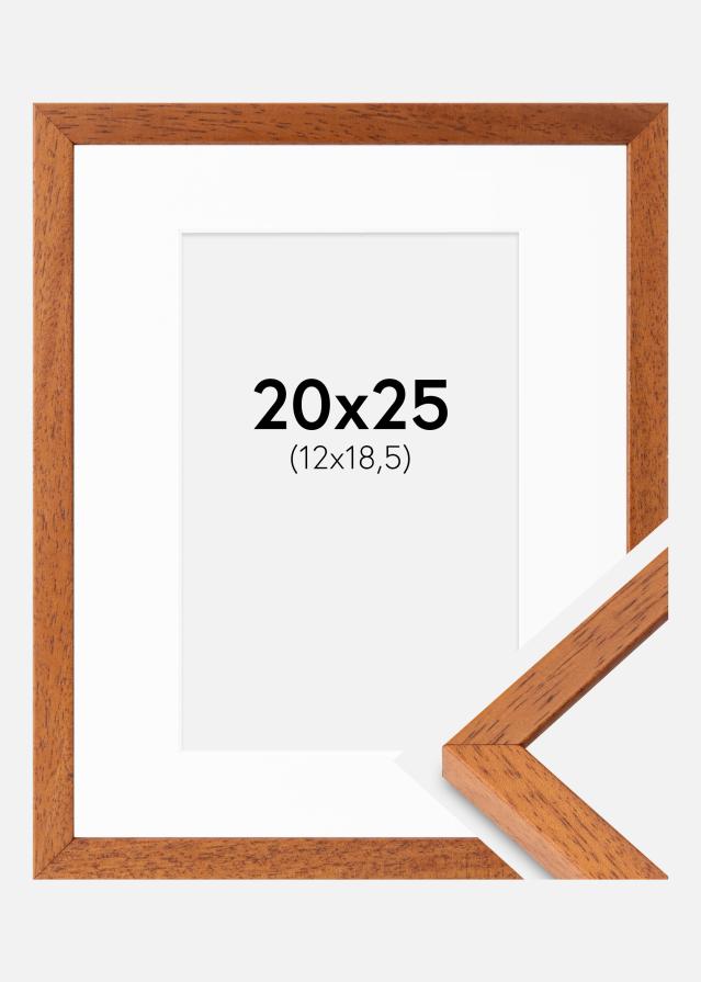 Ram med passepartou Fotolijst Ares Kers 20x25 cm - Passe-partout Wit 13x19,5 cm