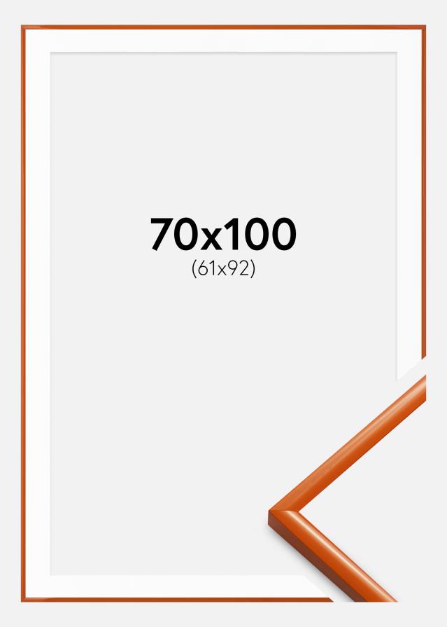 Ram med passepartou Fotolijst New Lifestyle Oranje 70x100 cm - Passe-partout Wit 62x93 cm