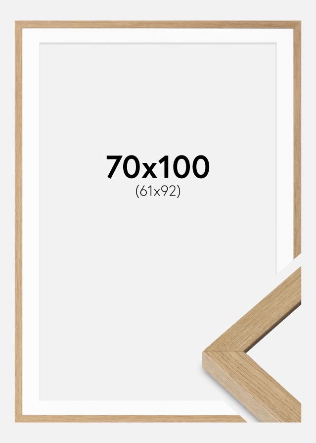 Ram med passepartou Fotolijst Hermes Natuurlijk Eik 70x100 cm - Passe-partout Wit 62x93 cm