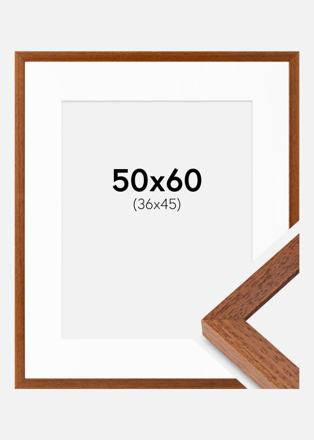 Ram med passepartou Fotolijst Hermes Boek 50x60 cm - Passe-partout Wit 37x46 cm
