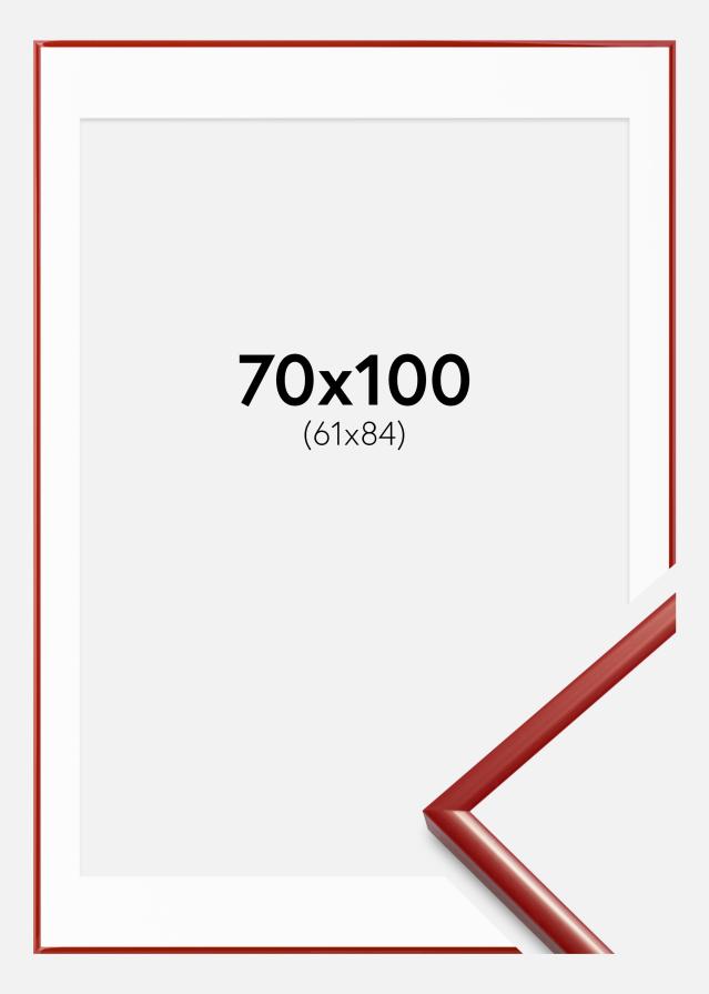 Ram med passepartou Fotolijst New Lifestyle Rood 70x100 cm - Passe-partout Wit 62x85 cm