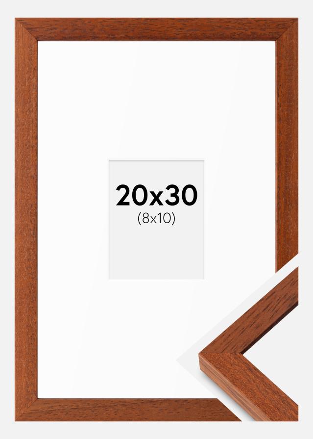 Ram med passepartou Fotolijst Hermes Kers 20x30 cm - Passe-partout Wit 9x11 cm