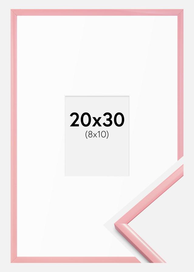 Ram med passepartou Fotolijst New Lifestyle Roze 20x30 cm - Passe-partout Wit 9x11 cm