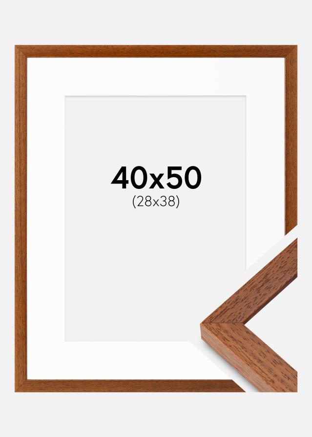Ram med passepartou Fotolijst Hermes Boek 40x50 cm - Passe-partout Wit 29x39 cm