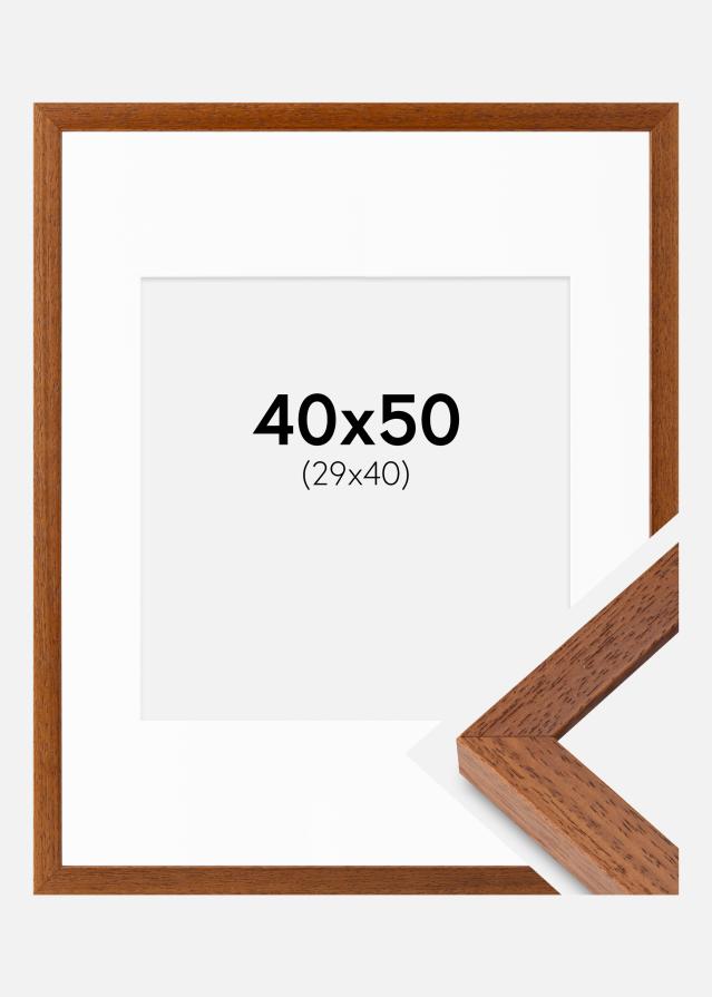 Ram med passepartou Fotolijst Hermes Boek 40x50 cm - Passe-partout Wit 30x41 cm