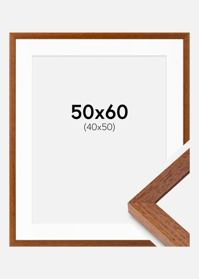Ram med passepartou Fotolijst Hermes Boek 50x60 cm - Passe-partout Wit 41x51 cm