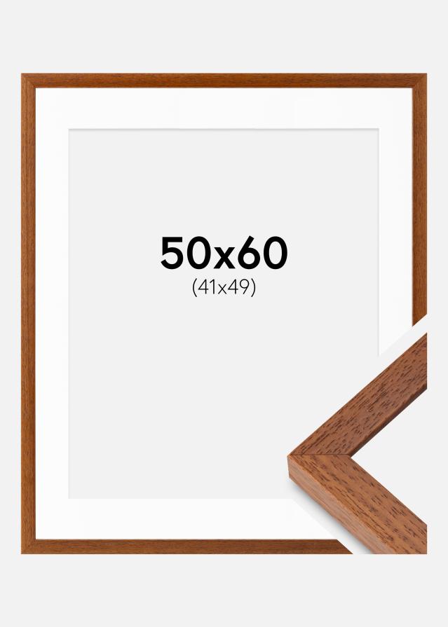 Ram med passepartou Fotolijst Hermes Boek 50x60 cm - Passe-partout Wit 42x50 cm