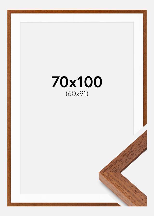 Ram med passepartou Fotolijst Hermes Boek 70x100 cm - Passe-partout Wit 61x92 cm