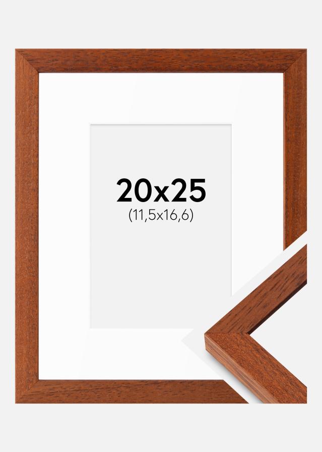 Ram med passepartou Fotolijst Hermes Kers 20x25 cm - Passe-partout Wit B6 125x176 mm