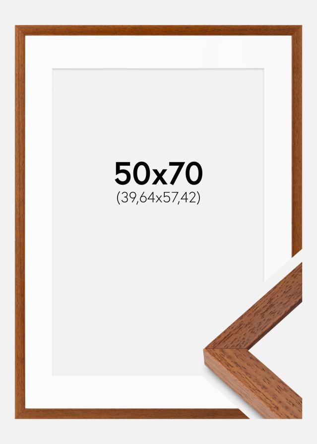 Ram med passepartou Fotolijst Hermes Boek 50x70 cm - Passe-partout Wit 16x23 inches
