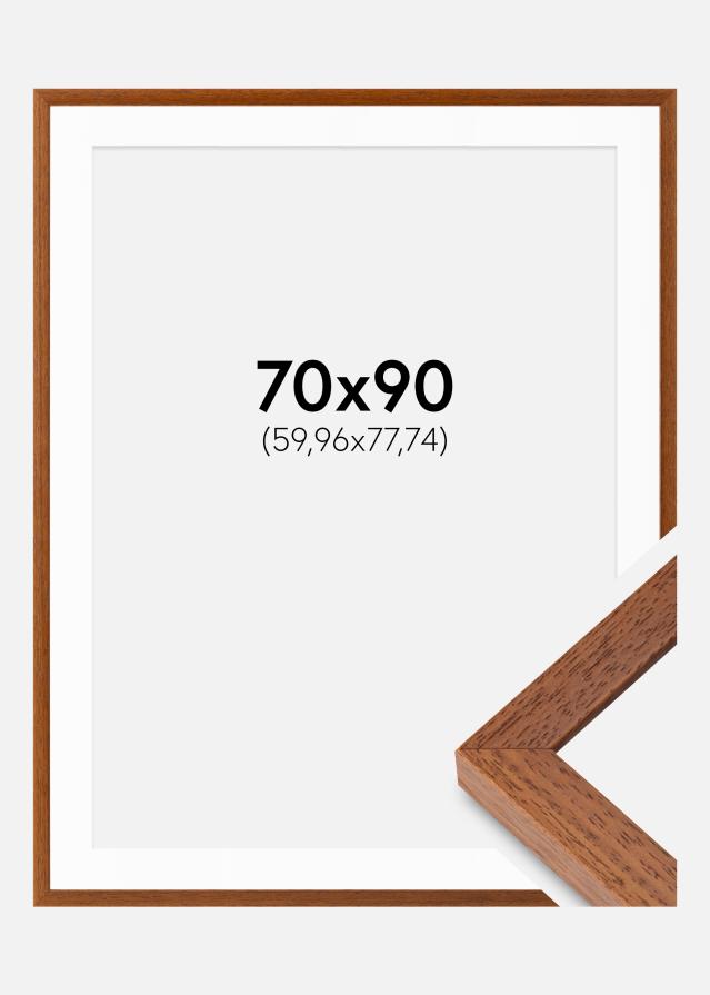 Ram med passepartou Fotolijst Hermes Boek 70x90 cm - Passe-partout Wit 24x31 inches