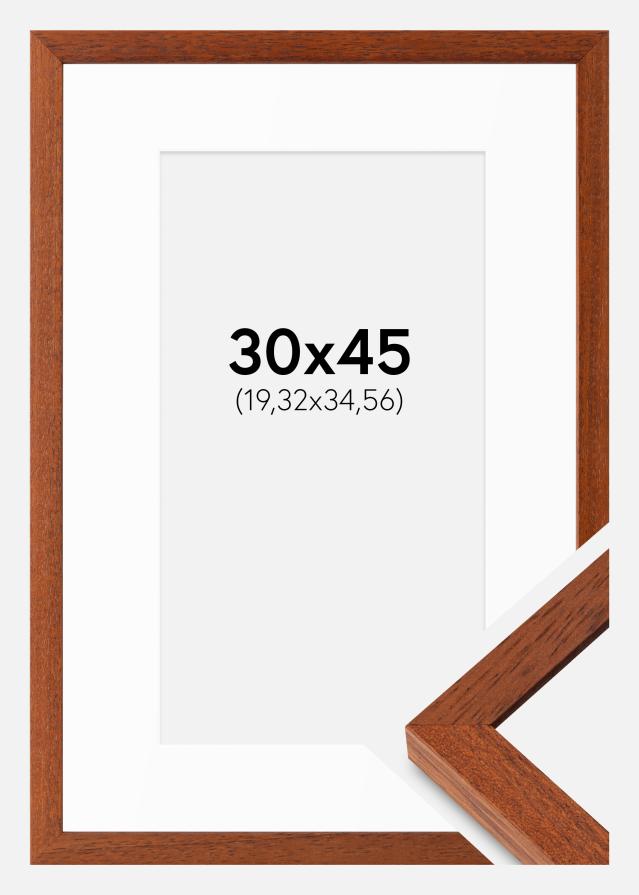 Ram med passepartou Fotolijst Hermes Kers 30x45 cm - Passe-partout Wit 8x14 inches