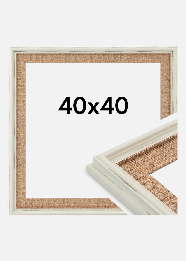 Jämtlands Ramfabrik Fotolijst Toro Acrylglas White / Sand 40x40 cm
