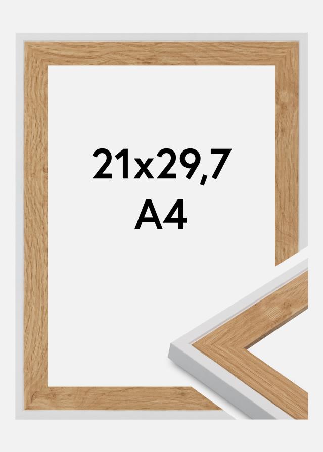 Jämtlands Ramfabrik Fotolijst Linea Acrylglas Beech / White 21x29.7 cm (A4)