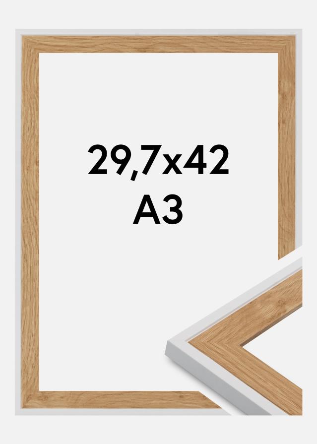 Jämtlands Ramfabrik Fotolijst Linea Acrylglas Beech / White 29.7x42 cm (A3)