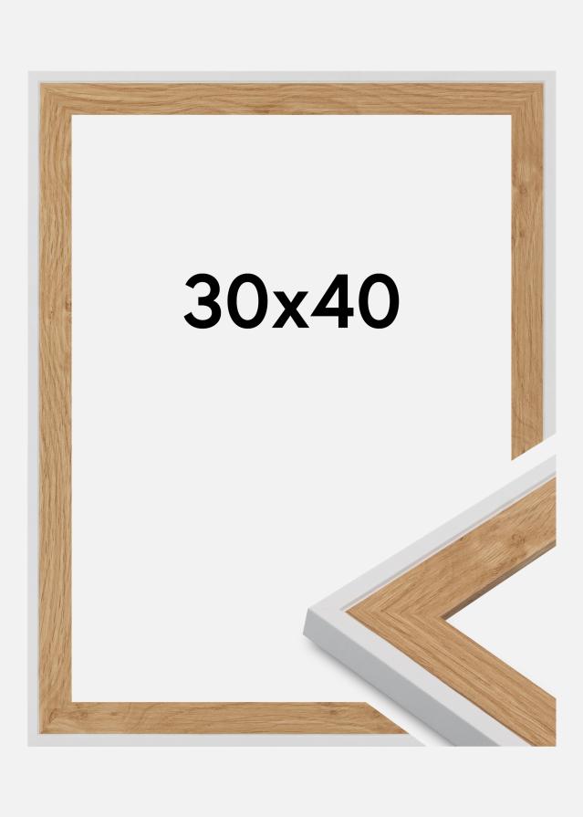 Jämtlands Ramfabrik Fotolijst Linea Acrylglas Beech / White 30x40 cm