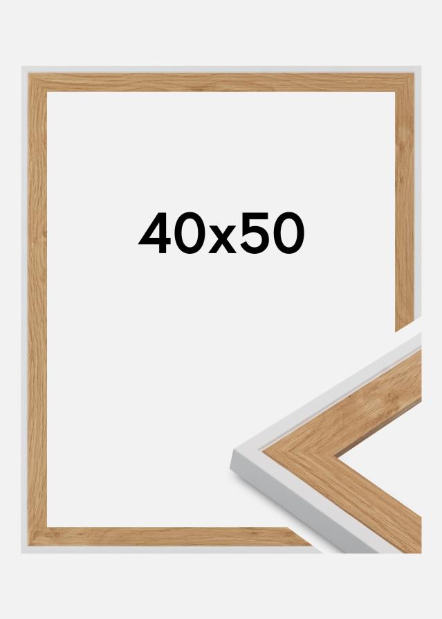 Jämtlands Ramfabrik Fotolijst Linea Acrylglas Beech / White 40x50 cm