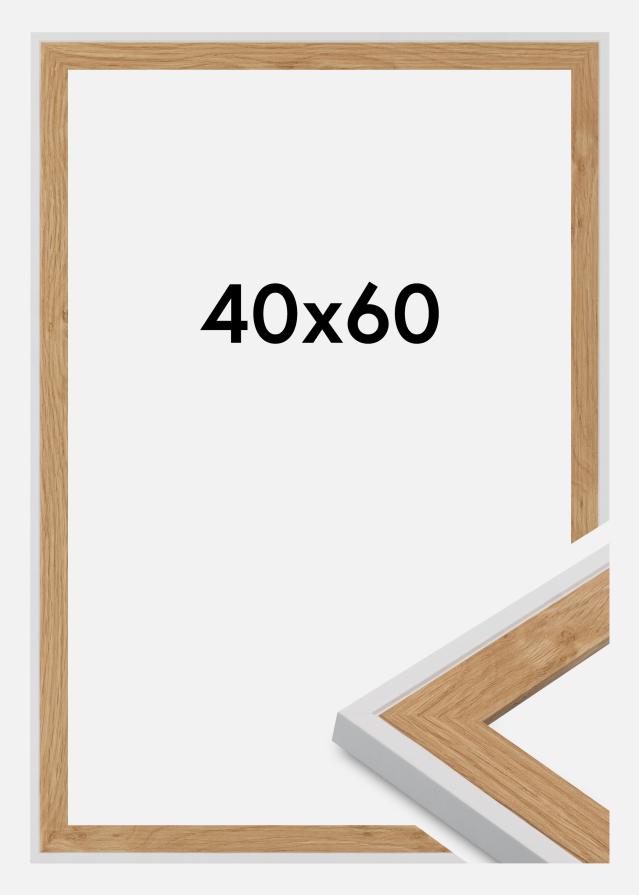 Jämtlands Ramfabrik Fotolijst Linea Acrylglas Beech / White 40x60 cm