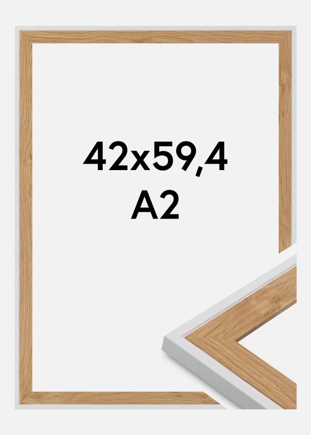 Jämtlands Ramfabrik Fotolijst Linea Acrylglas Beech / White 42x59.4 cm (A2)